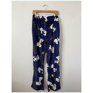Peanuts Snoopy & Woodstock Fleece Pajamas – Blue – Adult Medium – NWT